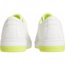 Cupsole Laceup Basket Low Poly White/saf  CALVIN KLEIN
