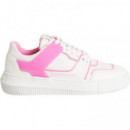 Chunky Cupsole Laceup Low Tpu White/neon  CALVIN KLEIN