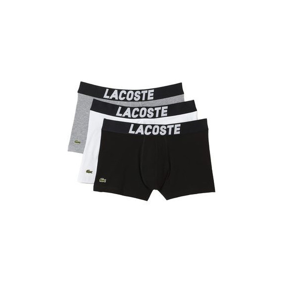 Pack de 3 Boxers Courts Noir/blanc-argen  LACOSTE