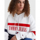 Tjm Skater Archive Block Hoodie White  TOMMY JEANS
