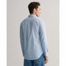Reg Cotton Linen Stripe Shirt Day Blue  GANT