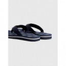 Chanclas TOMMY HILFIGER - Th Elevated Flip Flop Space Blue