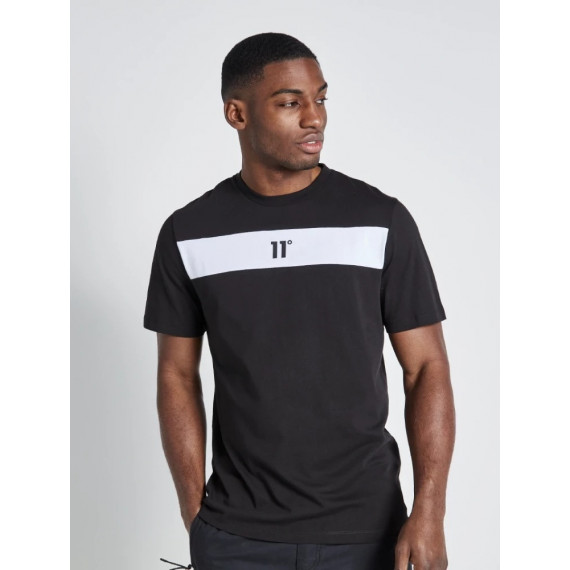 Camiseta 11º Cut And Sew Panelled  Negro