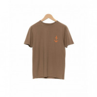 LA PAZ Camisetas Hombre Camiseta Dantas Cocoa Orange Logo