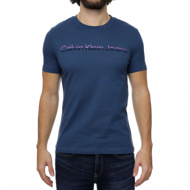 Camiseta Calvin Klein azul logo mixed
