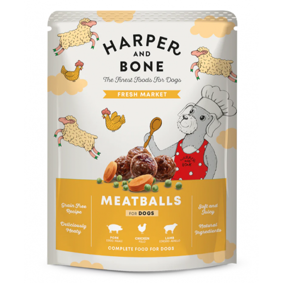 Hb Dog Fresh Market Pouch 300 Gr  HARPER & BONE