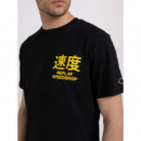 Camisetas Hombre Camiseta REPLAY de Punto con Estampado Speed Shop