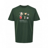 ONLY&SONS Camisetas Hombre Camiseta Only & Sons Ole Gear Cilantro