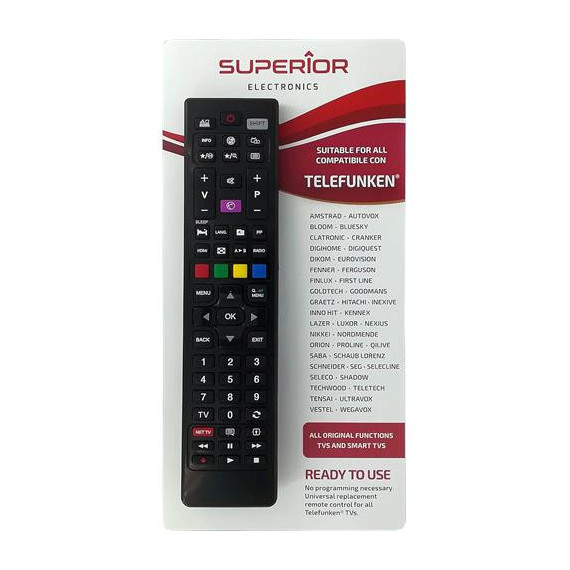 Superior Mando Distancia Televisor Smart TV para Telefunken  LALO