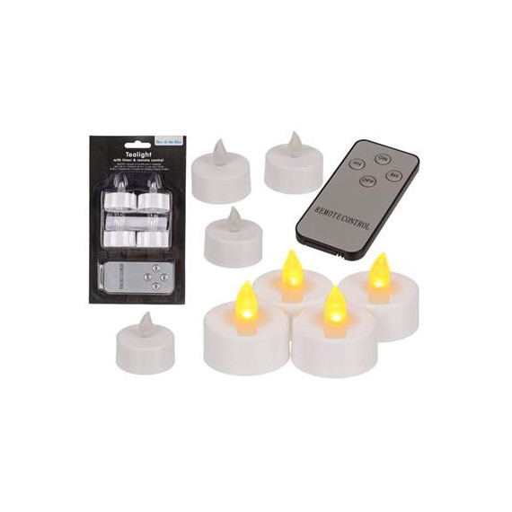 OUT OF THE BLUE Pack 4 Velas Led con Mando 100867