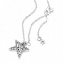 PANDORA Moments Collar en Plata de Ley Estrella Asimétrica en Pavé 390020C01