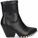 Botin Tachas Napa Stretch Negro  NOA HARMON