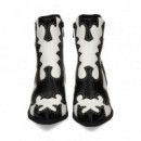 Botin Cowboy Blanco/negro  NOA HARMON