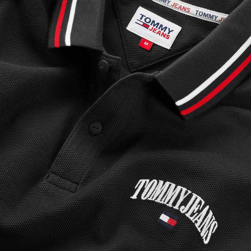 Tjm Clsc Graphic Tipped Polo Black TOMMY JEANS - Guanxe Atlantic Marketplace
