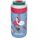 KAMBUKKA Botella Infantil Lagoon 400ML Blue Flamingo