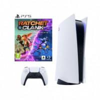 Consola Sony Playstation 5 con Lector de Disco + Rachet & Clank: una Dimensión Aparte  SONY PS5