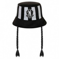 Gorro Pesquero con Trenzas Miercoles  KARACTER MANIA