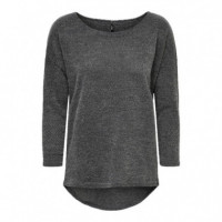 Camisetas Mujer Camiseta ONLY Alba Oversize 3/4 Dark Grey Melange
