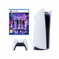 Consola Sony Playstation 5 con Lector de Disco +  	PS5 Gotham Knights Standar Edition (incluye Skin Batmoto 2023)  SONY PS5