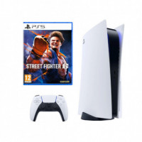 Consola Sony Playstation 5 con Lector de Disco + PS5 Street Fighter 6 Lenticular Edition  SONY PS5
