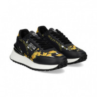 Deportivo Nylon Print Oro /negro  VERSACE JEANS