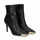 Botin Punta Metal Piel Licra Negro  VERSACE JEANS