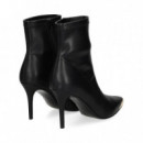 Botin Punta Metal Piel Licra Negro  VERSACE JEANS