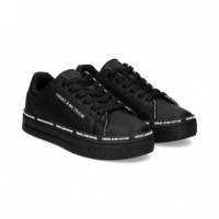 Letras Blancas Deportivo Piel Negro  VERSACE JEANS