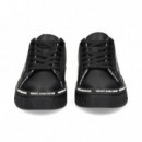 Letras Blancas Deportivo Piel Negro  VERSACE JEANS