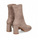 Botin Plataforma Terciopelo Sand  VIBES