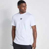 Camiseta 11º Cut And Sew Printed Oversized Blanco