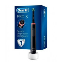 Cepillo Dental Oral B Pro 3 300 + 4 Cabezales Negro  BRAUN