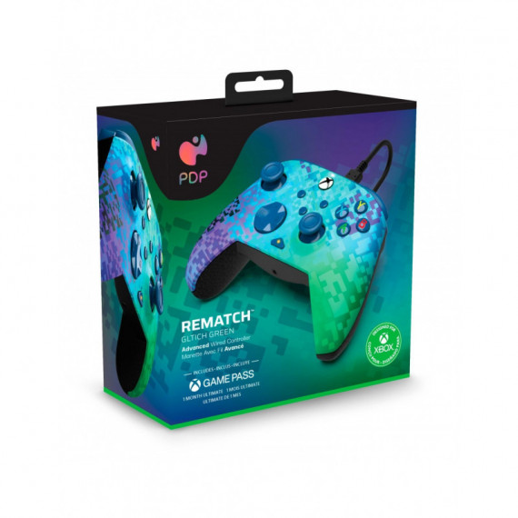 Rematch Wired Controller Glitch Green Licenciado Xbox Series X  SHINE STARS