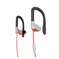 ENERGY SISTEM Auriculares con Micro Sport 1 Rojo Mic / Control Voz / Ajuste de Seguridad / Sweatproof
