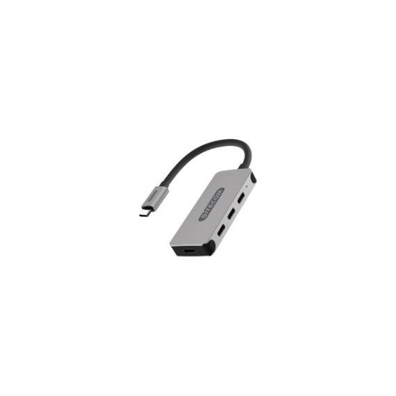 Hub SITECOM Usb-c a 4XUSB-A 3.0 Aluminio/negro (CN-385)