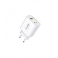 ACCETEL Adaptador Corriente Tipo C+ USB AC520W 2.4AMP 12W Blanco