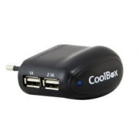 Cargador de Pared COOLBOX 2X USB 2.0 Negro (UX-2)
