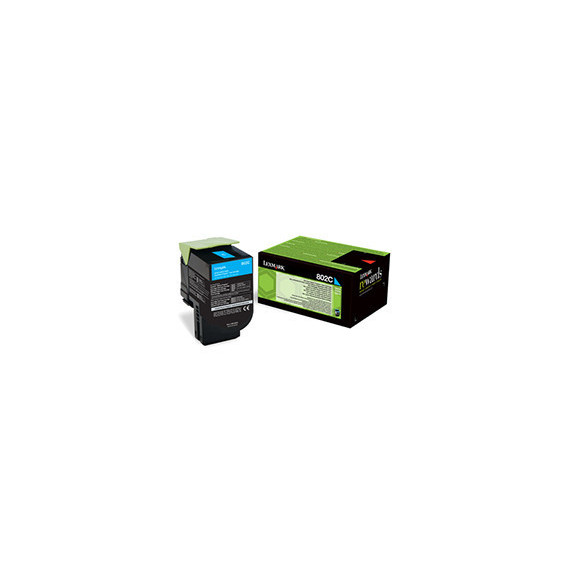 Toner LEXMARK Laser 802C Cian 1000 Páginas (80C20C0)