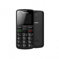 PANASONIC Telefono Movil KX-TU110EXB Negro Dual Sim, Teclas Grandes, Boton Sos, Bluetooth, Micro Sd