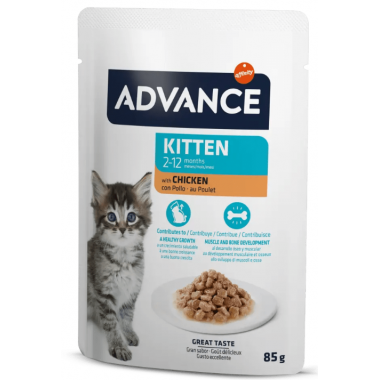 ADVANCE Cat Kitten Pollo Pouch 85 Gr