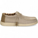 Deportivo Wallabee Tejido Multi Marron  HEY DUDE