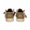 Deportivo Wallabee Tejido Multi Marron  HEY DUDE