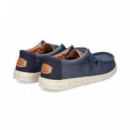 Deportivo Wallabee Tejido Azul  HEY DUDE