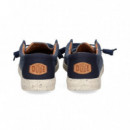 Deportivo Wallabee Tejido Azul  HEY DUDE