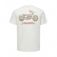 Camisetas Hombre Camiseta ONLY&SONS Motob Life White