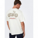 Camisetas Hombre Camiseta ONLY&SONS Motob Life White