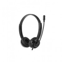 HP Micro Auricular Casco Pc DHE-8009 Negro con Cable Jack 3.5MM