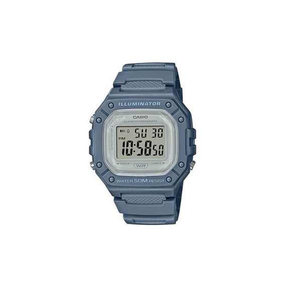 CASIO Coleccion W-218HC-2AVEF Reloj Digital Azul Cronometro,alarma,calendario, Correa Resina Resist