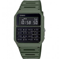 CASIO Coleccion CA-53WF-3BEF Reloj Digital Verde,calculadora,cronometro,correa Re Resistente Al Agua