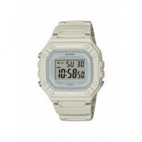 CASIO Coleccion W-218HC-8AVEF Reloj Digital Blanco Cronometro,alarma,calendario, Correa Resina,resis